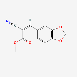 molecular formula C12H9NO4 B12036768 3-Benzo[1,3]dioxol-5-yl-2-cyano-acrylic acid methyl ester 