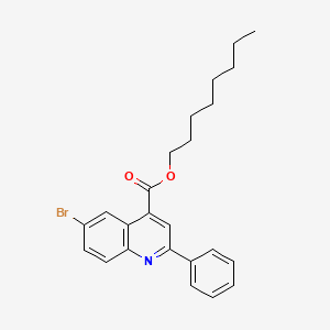 molecular formula C24H26BrNO2 B12036787 Octyl 6-bromo-2-phenylquinoline-4-carboxylate CAS No. 355421-00-0