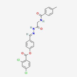 [4-[(E)-[[2-[(4-methylbenzoyl)amino]acetyl]hydrazinylidene]methyl]phenyl] 2,4-dichlorobenzoate