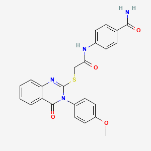 4-[({[3-(4-Methoxyphenyl)-4-oxo-3,4-dihydro-2-quinazolinyl]sulfanyl}acetyl)amino]benzamide