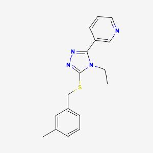 3-(4-Ethyl-5-((3-methylbenzyl)thio)-4H-1,2,4-triazol-3-yl)pyridine