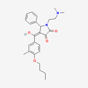 4-(4-Butoxy-3-methylbenzoyl)-1-[2-(dimethylamino)ethyl]-3-hydroxy-5-phenyl-1,5-dihydro-2H-pyrrol-2-one