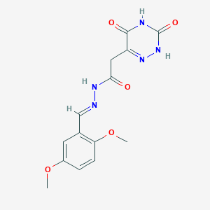 N'-[(E)-(2,5-dimethoxyphenyl)methylidene]-2-(3,5-dioxo-2,3,4,5-tetrahydro-1,2,4-triazin-6-yl)acetohydrazide