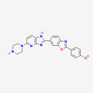 B1203694 4-(5-(5-(4-Methyl-1-piperazinyl)-1H-imidazo(4,5-b)pyridin-2-yl)-2-benzoxazolyl)phenol CAS No. 126824-07-5
