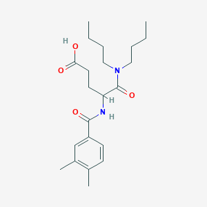 B1203700 4-((3,4-Dimethylbenzoyl)amino)-5-oxopentanoic acid CAS No. 97964-53-9