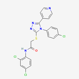 2-{[4-(4-chlorophenyl)-5-(pyridin-4-yl)-4H-1,2,4-triazol-3-yl]sulfanyl}-N-(2,4-dichlorophenyl)acetamide