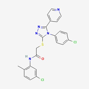 N-(5-chloro-2-methylphenyl)-2-{[4-(4-chlorophenyl)-5-(pyridin-4-yl)-4H-1,2,4-triazol-3-yl]sulfanyl}acetamide