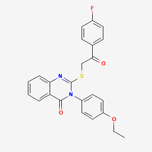 molecular formula C24H19FN2O3S B12037032 3-(4-ethoxyphenyl)-2-{[2-(4-fluorophenyl)-2-oxoethyl]sulfanyl}quinazolin-4(3H)-one 