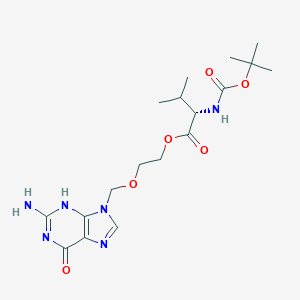 molecular formula C18H28N6O6 B120371 N-叔丁氧羰基缬氨酰阿昔洛韦 CAS No. 502421-44-5