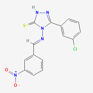 5-(3-Chlorophenyl)-4-((3-nitrobenzylidene)amino)-4H-1,2,4-triazole-3-thiol