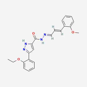 3-(2-ethoxyphenyl)-N'-[(1E,2E)-3-(2-methoxyphenyl)prop-2-en-1-ylidene]-1H-pyrazole-5-carbohydrazide