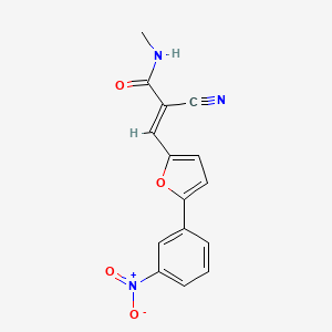 2-Cyano-N-methyl-3-(5-(3-nitrophenyl)furan-2-yl)acrylamide