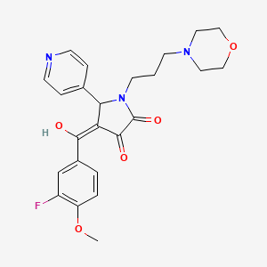 4-(3-Fluoro-4-methoxybenzoyl)-3-hydroxy-1-(3-morpholinopropyl)-5-(pyridin-4-yl)-1H-pyrrol-2(5H)-one