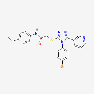 2-{[4-(4-bromophenyl)-5-(pyridin-3-yl)-4H-1,2,4-triazol-3-yl]sulfanyl}-N-(4-ethylphenyl)acetamide