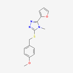 3-(2-Furyl)-5-((4-methoxybenzyl)thio)-4-methyl-4H-1,2,4-triazole