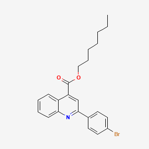 Heptyl 2-(4-bromophenyl)quinoline-4-carboxylate