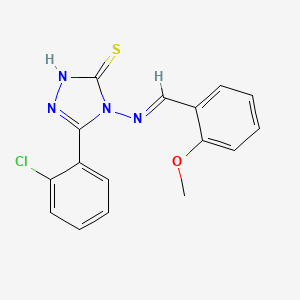 5-(2-Chlorophenyl)-4-((2-methoxybenzylidene)amino)-4H-1,2,4-triazole-3-thiol