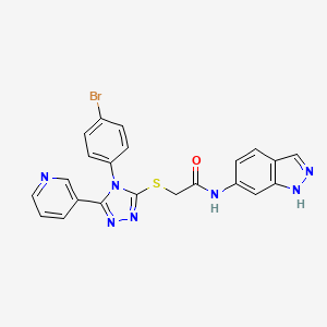 2-{[4-(4-bromophenyl)-5-(pyridin-3-yl)-4H-1,2,4-triazol-3-yl]sulfanyl}-N-(1H-indazol-6-yl)acetamide