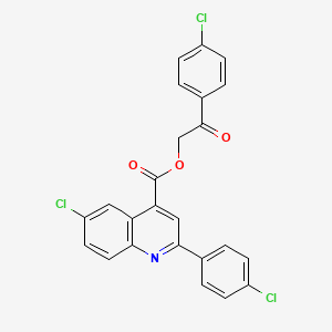 2-(4-Chlorophenyl)-2-oxoethyl 6-chloro-2-(4-chlorophenyl)quinoline-4-carboxylate