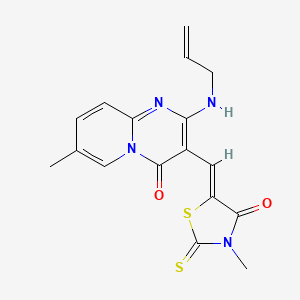 2-(Allylamino)-7-methyl-3-[(Z)-(3-methyl-4-oxo-2-thioxo-1,3-thiazolidin-5-ylidene)methyl]-4H-pyrido[1,2-A]pyrimidin-4-one