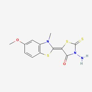 (5E)-3-amino-5-(5-methoxy-3-methyl-1,3-benzothiazol-2(3H)-ylidene)-2-thioxo-1,3-thiazolidin-4-one