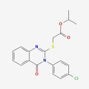 Isopropyl 2-((3-(4-chlorophenyl)-4-oxo-3,4-dihydroquinazolin-2-yl)thio)acetate