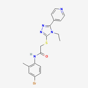 N-(4-bromo-2-methylphenyl)-2-{[4-ethyl-5-(pyridin-4-yl)-4H-1,2,4-triazol-3-yl]sulfanyl}acetamide