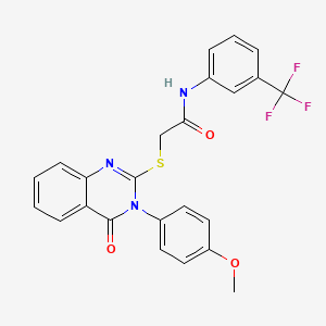 2-{[3-(4-methoxyphenyl)-4-oxo-3,4-dihydroquinazolin-2-yl]sulfanyl}-N-[3-(trifluoromethyl)phenyl]acetamide