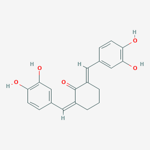 B120376 (2E,6Z)-2,6-bis[(3,4-dihydroxyphenyl)methylidene]cyclohexan-1-one CAS No. 142381-66-6