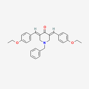 molecular formula C30H31NO3 B12037661 1-Benzyl-3,5-bis(4-ethoxybenzylidene)-4-piperidinone 