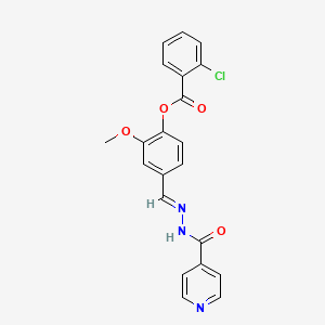 2-methoxy-4-{(E)-[2-(pyridin-4-ylcarbonyl)hydrazinylidene]methyl}phenyl 2-chlorobenzoate