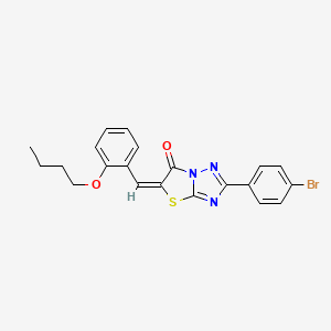 2-(4-Bromophenyl)-5-(2-butoxybenzylidene)thiazolo[3,2-b][1,2,4]triazol-6(5H)-one