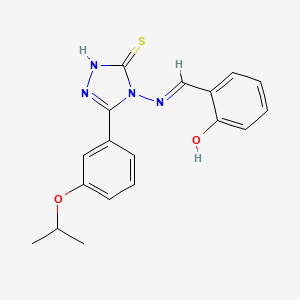 2-(((3-(3-Isopropoxyphenyl)-5-mercapto-4H-1,2,4-triazol-4-yl)imino)methyl)phenol