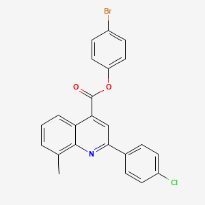 4-Bromophenyl 2-(4-chlorophenyl)-8-methylquinoline-4-carboxylate