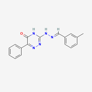 molecular formula C17H15N5O B12037753 3-[(2E)-2-(3-methylbenzylidene)hydrazinyl]-6-phenyl-1,2,4-triazin-5-ol 