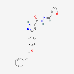 N'-(2-Furylmethylene)-3-(4-(2-phenylethoxy)phenyl)-1H-pyrazole-5-carbohydrazide