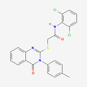 N-(2,6-dichlorophenyl)-2-{[3-(4-methylphenyl)-4-oxo-3,4-dihydroquinazolin-2-yl]sulfanyl}acetamide