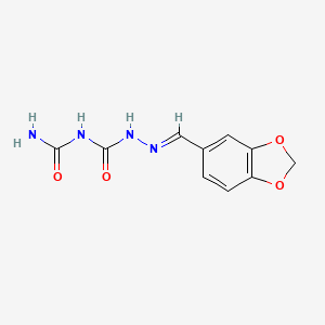 molecular formula C10H10N4O4 B12037818 (2E)-2-(1,3-benzodioxol-5-ylmethylidene)-N-carbamoylhydrazinecarboxamide 