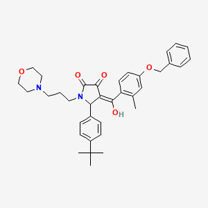 molecular formula C36H42N2O5 B12037827 4-[4-(benzyloxy)-2-methylbenzoyl]-5-(4-tert-butylphenyl)-3-hydroxy-1-[3-(4-morpholinyl)propyl]-1,5-dihydro-2H-pyrrol-2-one 