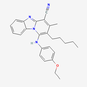 1-[(4-Ethoxyphenyl)amino]-3-methyl-2-pentylpyrido[1,2-a]benzimidazole-4-carbonitrile