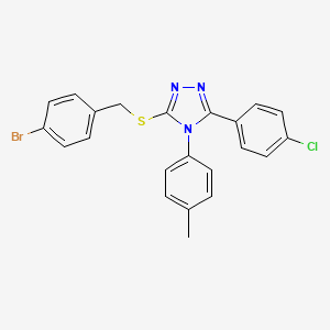 3-((4-Bromobenzyl)thio)-5-(4-chlorophenyl)-4-(p-tolyl)-4H-1,2,4-triazole