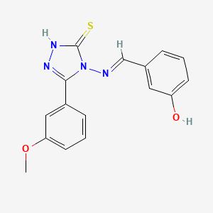 3-(((3-Mercapto-5-(3-methoxyphenyl)-4H-1,2,4-triazol-4-yl)imino)methyl)phenol