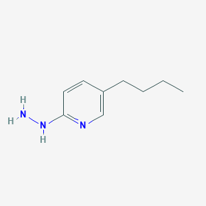 molecular formula C9H15N3 B1203794 2-Hydrazino-5-n-butylpyridine CAS No. 96611-31-3