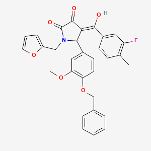 5-[4-(benzyloxy)-3-methoxyphenyl]-4-(3-fluoro-4-methylbenzoyl)-1-(2-furylmethyl)-3-hydroxy-1,5-dihydro-2H-pyrrol-2-one