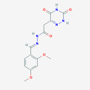 N'-[(E)-(2,4-dimethoxyphenyl)methylidene]-2-(3,5-dioxo-2,3,4,5-tetrahydro-1,2,4-triazin-6-yl)acetohydrazide