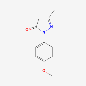 molecular formula C11H12N2O2 B1203807 1-(4-methoxyphenyl)-3-methyl-1H-pyrazol-5(4H)-one CAS No. 60798-06-3