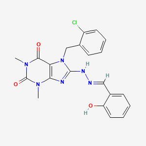 2-Hydroxybenzaldehyde [7-(2-chlorobenzyl)-1,3-dimethyl-2,6-dioxo-2,3,6,7-tetrahydro-1H-purin-8-YL]hydrazone