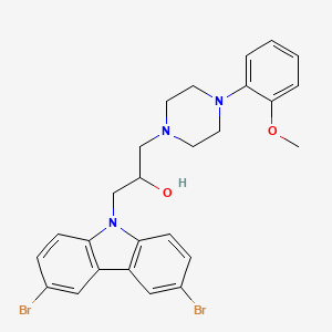 1-(3,6-dibromo-9H-carbazol-9-yl)-3-[4-(2-methoxyphenyl)-1-piperazinyl]-2-propanol