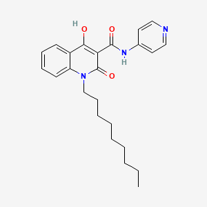 4-hydroxy-1-nonyl-2-oxo-N-(pyridin-4-yl)-1,2-dihydroquinoline-3-carboxamide