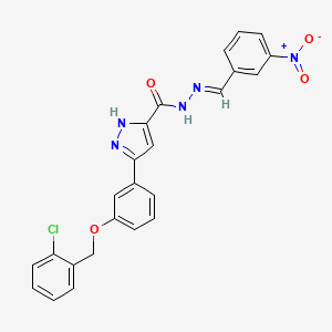 3-(3-((2-CL-Benzyl)oxy)PH)-N'-(3-nitrobenzylidene)-1H-pyrazole-5-carbohydrazide